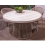 Orchard Beach Round Dining Room Table Base Beige