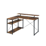 Drebo - Writing Desk - Weathered Oak & Black Finish