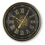 Dairton - Black / Gold Finish - Wall Clock
