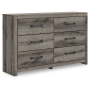 Graystorm - Brown Gray - Six Drawer Dresser, 58.7" Wide