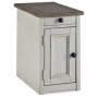 Bolanburg - White / Brown / Beige - Chair Side End Table - Door, 14"