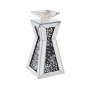 Nowles - Accent Candleholder (2 Piece) - Mirrored & Faux Stones - 11", 5"