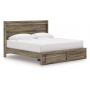 Elbrim Panel Storage Bed Brown