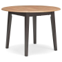 Gesthaven - Natural / Brown - Round Dining Room Drop Leaf Table, 42.38"