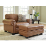 Carianna - Caramel - 2 Pc. - Chair And A Half, Ottoman