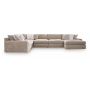 Nexora-Court 5-Piece Sectional With RAF Corner Chaise Burlap, 152"