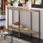 Paran Place - Demilune Sofa Table - Natural - Light Brown, 48"