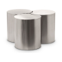 Dimple - 18" 3 Piece Modular Coffee Table - Silver, 30"
