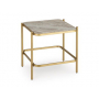 Manor Stone Square End Table Gold / Natural, 24"
