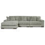 Lindyn - Fog - 3-Piece Sectional With Laf Corner Chaise, 138"