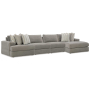 Avaliyah - Ash - 4-Piece Sectional With Raf Corner Chaise, 162.25"