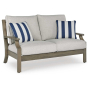 Rainier Ranch - Brown / Beige - Loveseat With Cushion