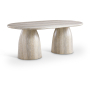 Cosenza - 78" Concrete Dining Table - Travertine, 78"