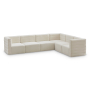Quincy - 6 Piece Modular Sectional - Cream, 126"