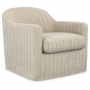 Valwick Swivel Accent Chair Cream / Brown