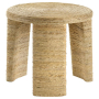 Artina - Woven Rattan Round Side End Table - Natural, 22"