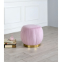 Zinnia - Ottoman - Pink Carnation Velvet