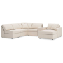 Cozymax - Oyster - 6-Piece Sectional With Raf Corner Chaise And Storage Console, 140"