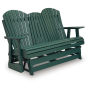 Shell Beach Loveseat Glider Green