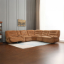 Emmy - Power Motion Sectional Sofa - Orange Chenille, 139"