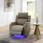 Lugo - Power Motion Recliner With Cup Holder - Camel - Gray