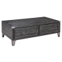 Todoe - Dark Gray - Lift Top Cocktail Table, 54.38"
