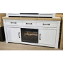 Savonport XL TV Stand With Fireplace Option White / Brown