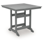 Sanctuary Beach Square Counter Table With Umbrella Option Dark Gray, 42"