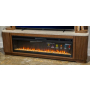 Hadonna XL TV Stand With Fireplace Option Brown