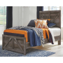 Wynnlow - Gray - Twin Crossbuck Panel Bed