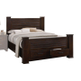 Panang - Queen Bed With Storage - Mahogany - Dark Brown