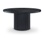 Belinda - Oak Veneer Dining Table - Black, 59"