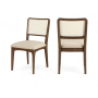 Atrium - Cane Back And Vegan Leather Upholstered Seat Dining Chair (Set of 2)