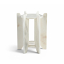 Soriano - Genuine Marble End / Side Table - White, 16"