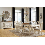 Realyn - White - 9 Pc. - Extension Table, 8 Ribbon Back Side Chairs