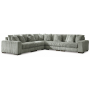 Lindyn Corner Chairs 5 Pc Sectional Fog, 131"