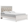 Altyra - White - Queen Panel Bed With Roll Slats