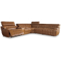 Temmpton - Chocolate - 6-Piece Power Reclining Sectional, 124"