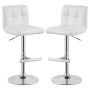 Lenny - Upholstered Adjustable Bar Stool (Set of 2)