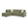 Bridgepoint 2-Piece Sleeper Sectional With LAF Corner Chaise Moss, 115"
