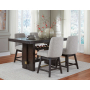 Burkhaus - Dark Brown - 5 Pc. - Rectangular Counter Table, 4 Barstools