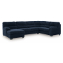 SimpleJoy 3-Piece Sectional With LAF Corner Chaise Navy