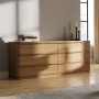 Zoey - Dresser - Oak - Light Brown, 72" Wide