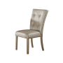 Voeville II - Side Chair (Set of 2) - Platinum - PU & Platinum