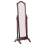 Cabot - Wood Adjustable Full Length Cheval Mirror - Merlot