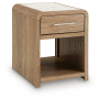 Dovander Rectangular End Table White / Natural, 20.12"