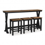 Wildenauer Rectangular Dining Room Counter Table Set (Set of 4) Brown / Black