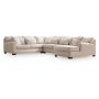 Mandi Point 4-Piece Sectional With RAF Corner Chaise Marble, 117"