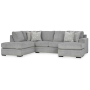 Casselbury - Cement - 2-Piece Sectional With Laf Corner Chaise, 124"