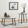 Hugo - 2 Piece Faux Marble Coffee And End Table Set